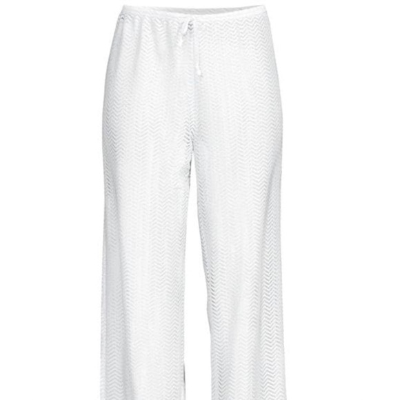 CALVIN KLEIN Women's Wide-Leg Beach Cover-Up Pants, Chevron Wide Leg M, L - Picture 13 of 15